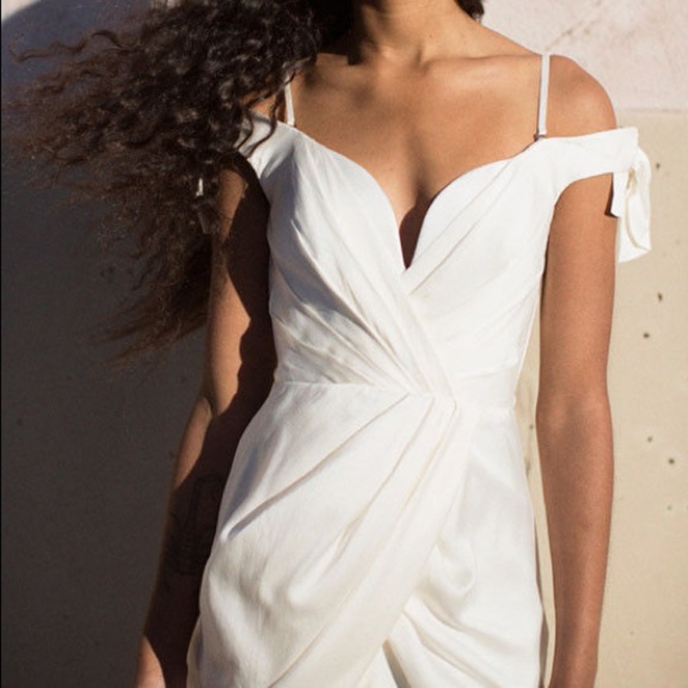 NWOT Zimmerman Winsome Drape Cocktail Midi Dress